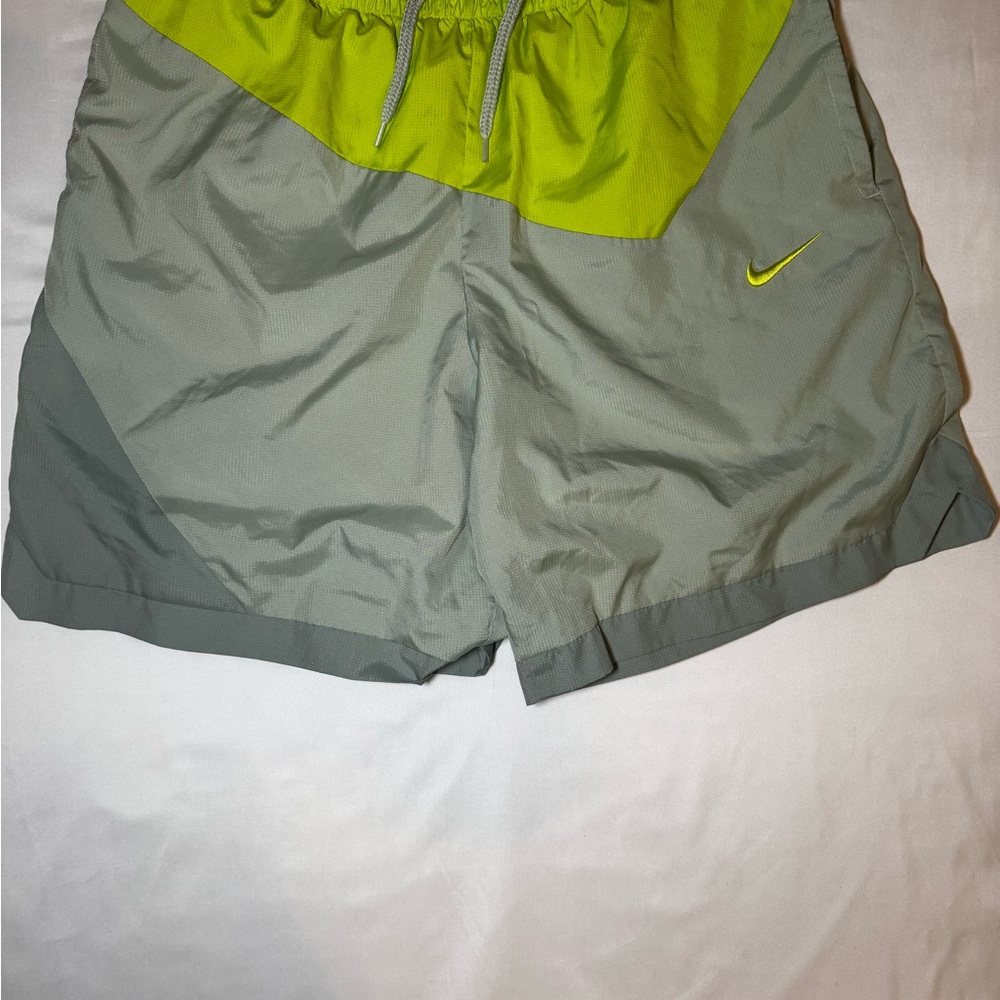 Nike Lime and Gray Sports Shorts